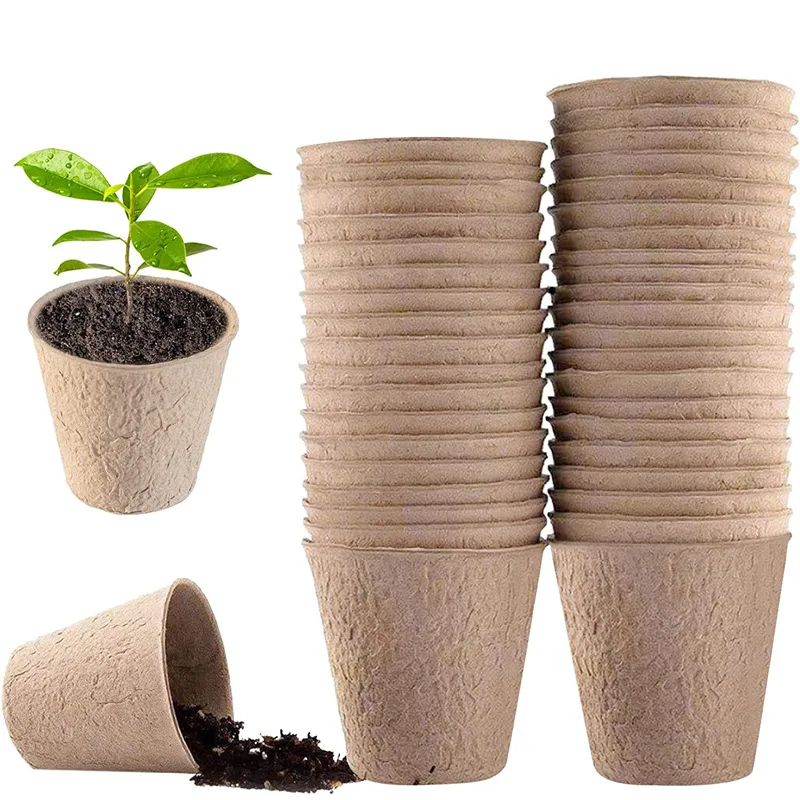 Peat Pellet Tray - 50 stuks ronde potjes van veen