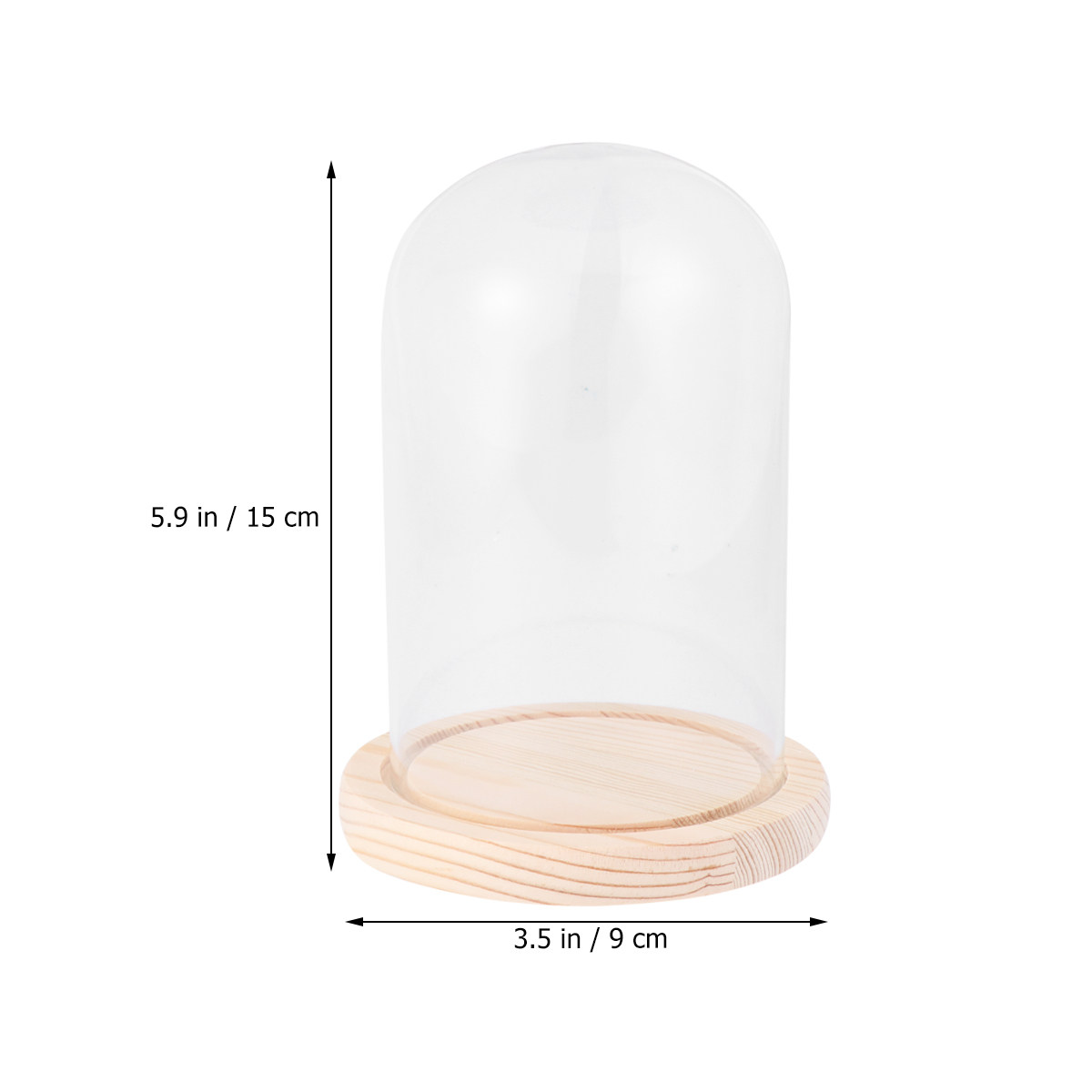 9x15cm Elegante glazen koepel  - Plastic Dome Clear recensie en prijs